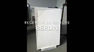 Receveur de douche &eacute;vacuation angle r&eacute;sine extra plat Berlin