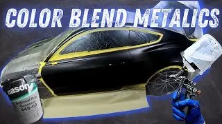 Blending auto paint with clear basecoat. #autopaint #diyautopaint