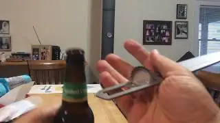How to open a beer with a Trayvax Trek Knife.
