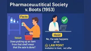 Pharmaceutical Society vs Boots (1953) | FORMATION | CONTRACT LAW @lawcasenote
