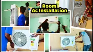 AC Installation full video in Hindi | Voltas 1Ton 3Star Inverter Split Ac| New Split Air Conditioner