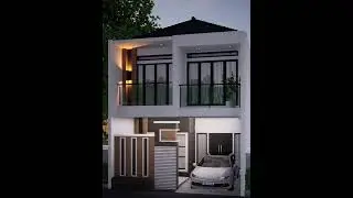 rumah 2 lantai di lahan 6x14 meter #desainrumahminimalis #shorts #home