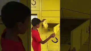 Basir Collecting his noon delivery via noon lockers #shorts #noon