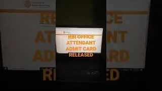 #short RBI OFFICE ATTENDANT ADMIT CARD RELEASED GO AND DOWNLOAD