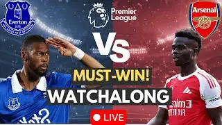 EVERTON vs ARSENAL LIVE 🔴 | Premier League Watchalong | Title Race Pressure! | Football Rig