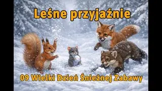 Leśne przyjaźnie - 09 Wielki Dzień Śnieżnej Zabawy - Audiobook dla dzieci