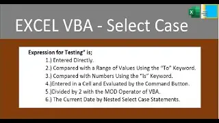 Excel VBA | Select Case Statement