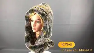 Echarpe &agrave; capuche en  fourrure v&eacute;ritable femmes