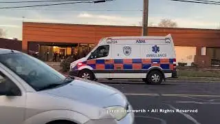 Ambulance Service Of Manchester (ASM) Sprinter 524 Responding/Arriving On Scene