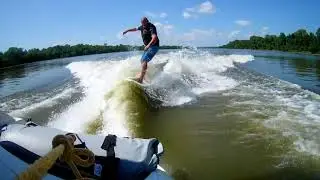 First surf run behind the 242X