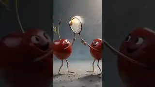 Cherry Badminton Duo  | Funny Fruit Sports Animation