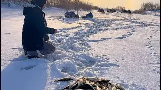 На мотособаке за щукой , РЫБАЛКА на старом заводе 