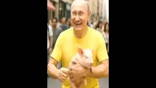 Russian President Putin stole Donald Trump's pig #trump #funny #trending #shorts