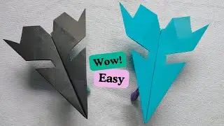 How to make a paper plane that flies for a long time | Paper airplanes | Craft ideas