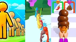 Tall Man Run Vs Scale Man Vs Stacky Ice Cream Runner💯 Max Level Rush - Satisfying walkthrough game🎯