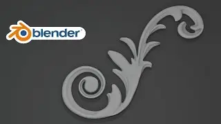 Blender 4.1 - Decorative scroll Modelling