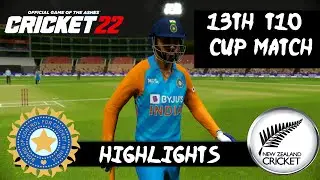 India vs New Zealand T10 Cup 13th Match 2022 - Cricket 22 Gameplay 1080P 60FPS