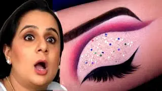 Parul Garg Inspired White Glitter Cut Crease Eye Makeup 😍 | Viral Pink Purple Glam Tutorial