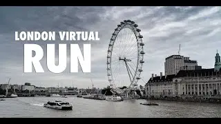 Central London virtual city run on a cloudy afternoon | The perfect treadmill video for running