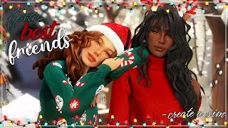 Festive best friends ✨ - The Sims 4: Christmas create a sim + cc links