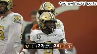 VANDERBUILT WITH A LATE GAME TD AND TWO-POINT CONVERSION👀#collegefootball #college #collegefootball