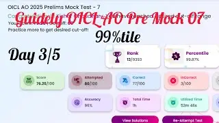Day 3/5 of OICL AO Pre Mocks | Guidely OICL AO Pre mock 07🧿🎯📚 #banking #oiclao #mocktest #exam 