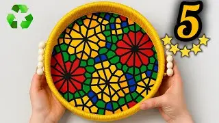 Amazing Recycled Tray DIY ♻️ | Luxury Cardboard Craft 2025 ✨