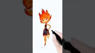 EMBER from ELEMENTAL DISNEY PIXAR movie #elemental #ember #shortsdraw #disneypixar #disney