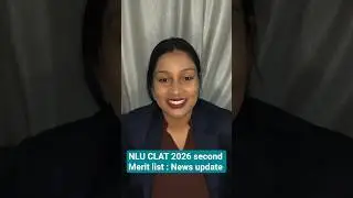 NLU CLAT 2026 Second Merit List |Major Admission Update for Law Aspirants #CLAT2026 #NewsUpdate