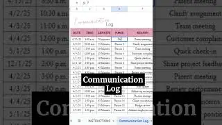 Communication Log Template, Phone Log, Email, Parent Call Log, Phone Call Tracker Google Sheet