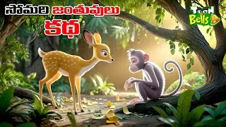 సోమరి జంతువులు | Telugu Stories | Neethi Kathalu | Toon Bells TV Telugu