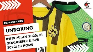 Inter Milan 2020/21 Goalkeeper & BVB 2022/23 Home Jersey Unboxing and Review - Soccerdealshop