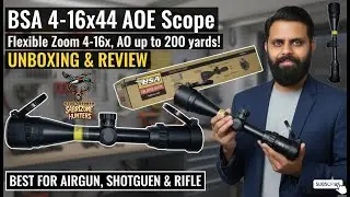 BSA 4-16x44AOE Scope with flexible zoom from 4x to 16x and Adjustable Objective upto 200 yards