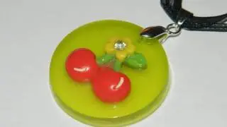 bijoux en r&eacute;sine, vert anis