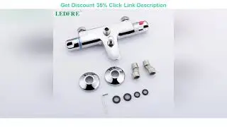 Best LEDFRE Thermostatic Faucets  Bathroom Mixer Bathtub Lcd Temperature Control Shower LF56T250