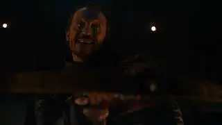 Bronn threatens the Lannister brothers with a crossbow