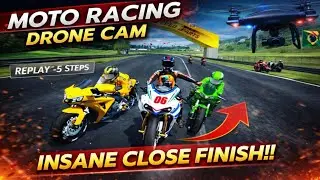 PRO BIKE RACING DRONE VIEW 🏍️ | CLOSE FINISH | UNREAL END 😲