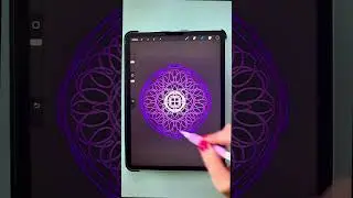 Purple Mandala Procreate Drawing #shorts  #ipaddrawing #procreatedrawings #procreateart #procreate