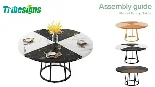 NY062/ NY119 /NY206 - Installation Guide - Round Dining Table for 4 People #kitchen #dinner