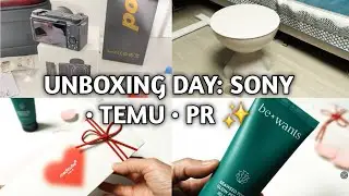 NEW SONY CAMERA UNBOXING 📸 | Temu Haul + PR Packages 📦