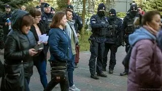 Protest przeciwko stworzeniu w Łomży szpitala zakaźnego dla zarażonych koronawirusem