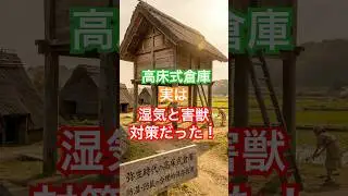 弥生時代の高床式倉庫は湿気対策 実は現代まで続く技術 #歴史 #日本史 #弥生時代 #高床式倉庫 #稲作 #雑学 #歴史解説 #shorts