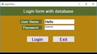 Login form design using database in C#