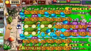 Plants Vs. Zombies Endless Survival Flags 100 clear! Reaching flag 100 cut-to-cut, (not full round)