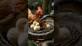 Chicken vs snake #ChickenVsSnake #AnimalFight #Wildlife