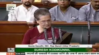 UPA Chairperson Sonia Gandhi  takes oath as a member of 17th Lok Sabha