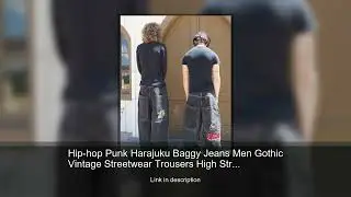Hip-hop Punk Harajuku Baggy Jeans Men Gothic Vintage Streetwear Trousers High Street Retro Skel
