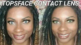 TOPSFACE CONTACT LENS ON DARK EYES