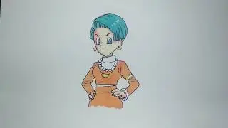 How to Coloring Bulma Dragon Ball Character Step by Step