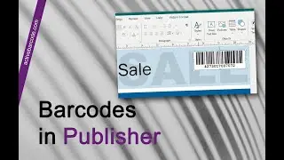 How to add a barcode to a MS Publisher document